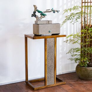 汉韵堂实木置物架客厅茶室展示架摆件室内多功能流水装饰储物底座