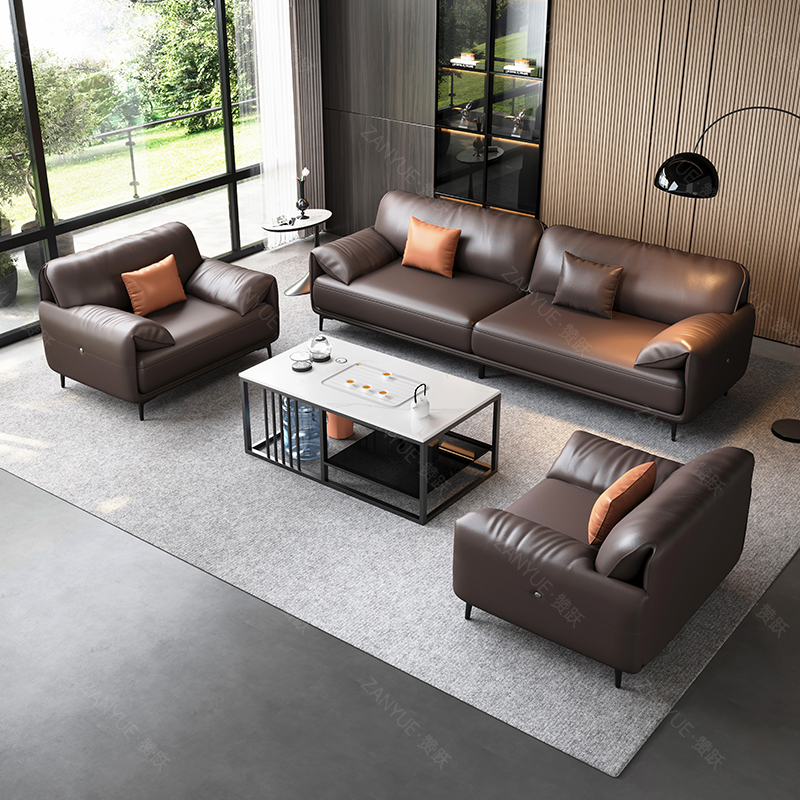 办公室沙发茶几组合老板办公y室商务简约现代接待会客休息区办公