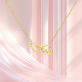 S925银心心相印项链 QWE3490