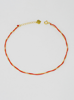 通体18K 金单边红绳手链不掉色 精致细款日常通勤手饰【QL07514】