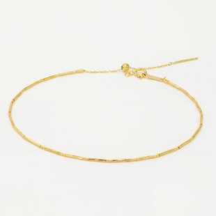 通体18k金节节高升弹力手镯 【QL07526】