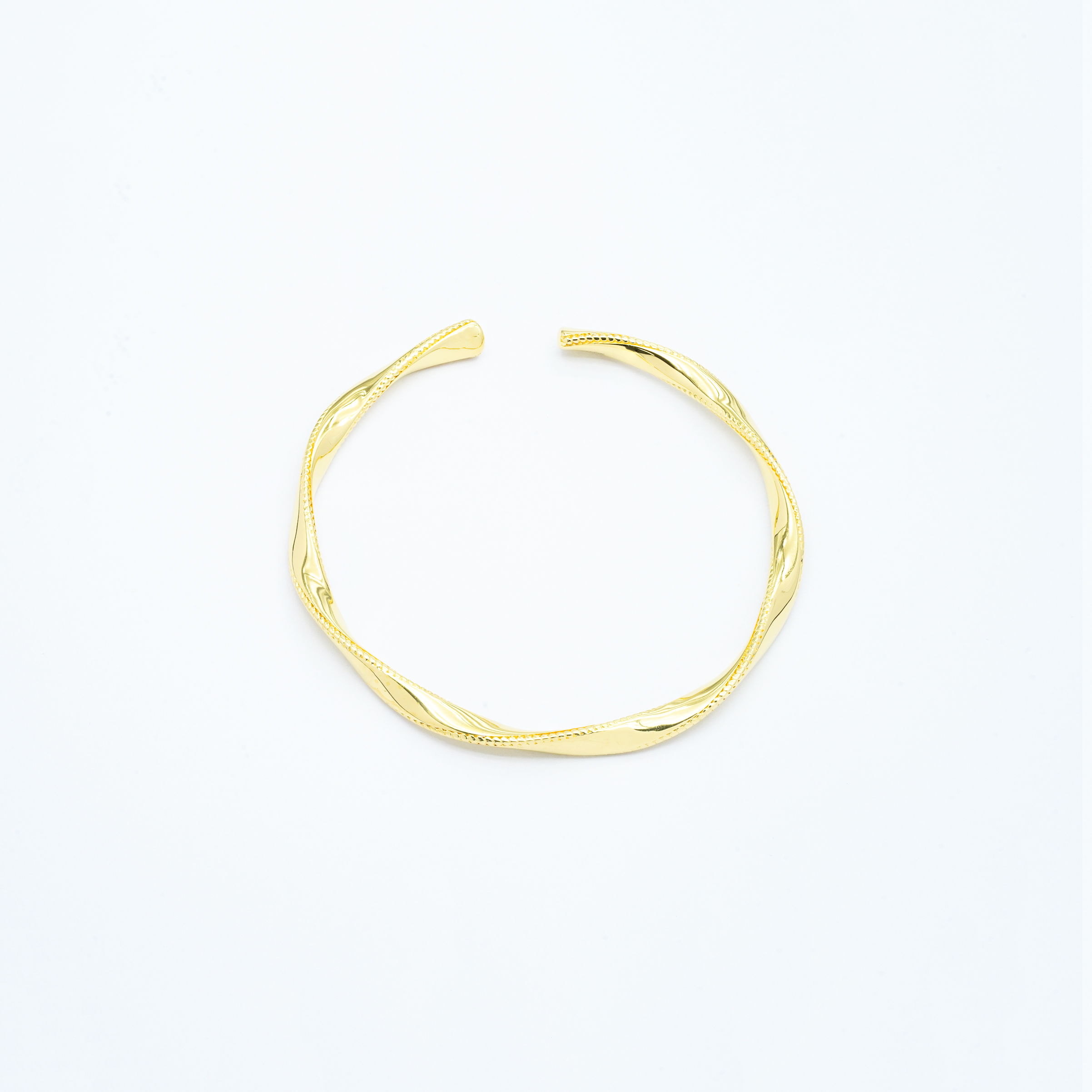 18k金莫比乌斯开口手镯女款