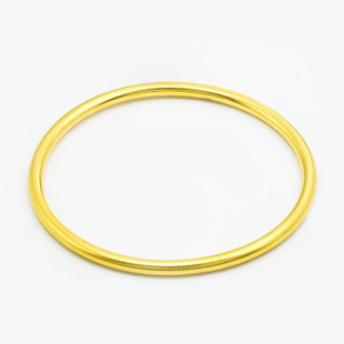WT0466 不脱模 可选圈口 爆闪18k金古法素圈手镯手饰女百搭
