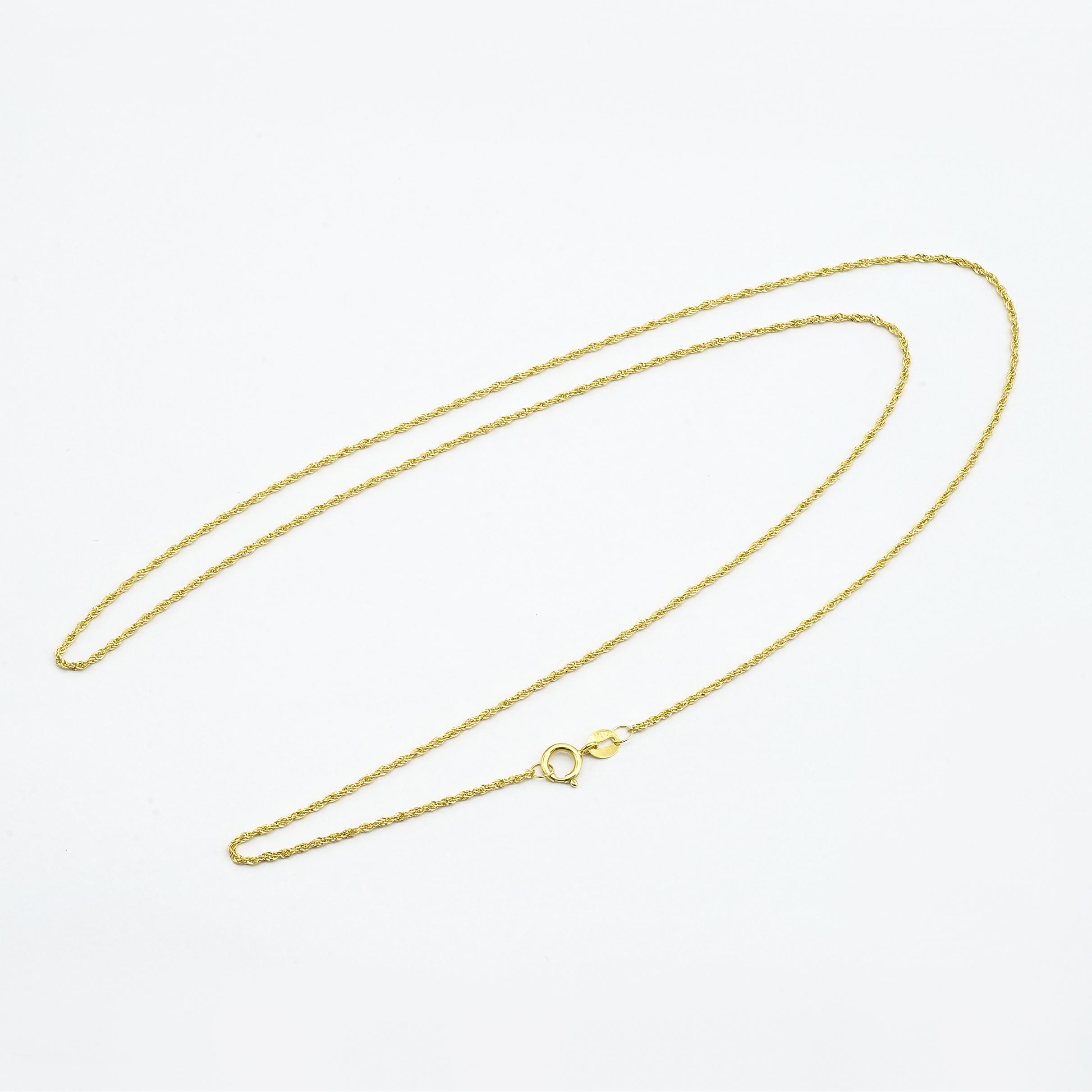 正品18k金麻花链项链女百搭情侣款轻奢小众高级感【QL07064】特价