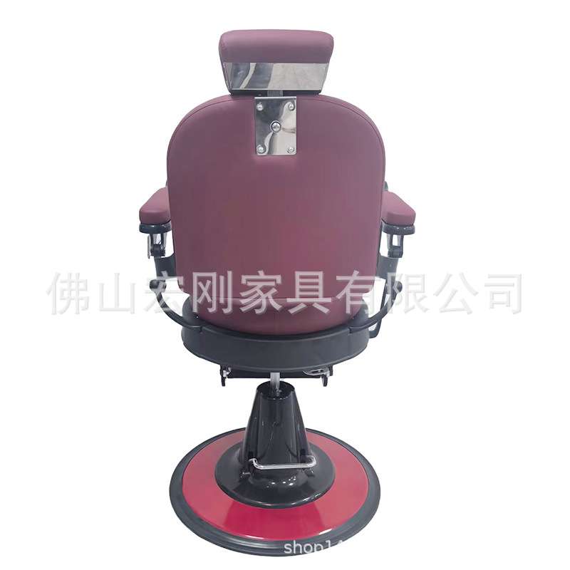 新款高端理发店椅子发廊专用剪发椅可升降油头椅美式复古美发椅子