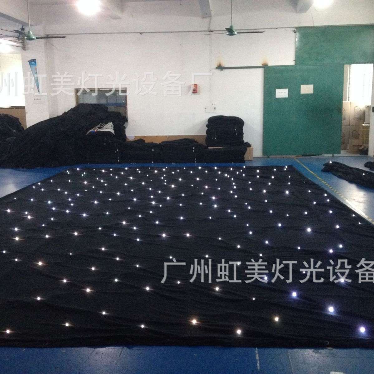 LED 星空幕布红白蓝绿 婚庆直播舞台演出背景 双层防火天鹅绒RGBW