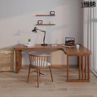 YP9实木书桌电脑转角台式电脑桌家用卧室靠墙角工作台拐角学习办