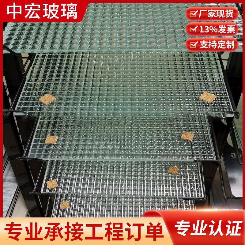直供夹胶玻璃 5+5mm横竖压花玻璃    长宏夹胶