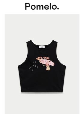 Pomelo 印花背心 - 黑色