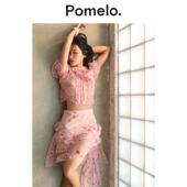 Pomelo 甜妹风波点半身裙不规则荷叶边显瘦仙女风半身裙