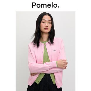 针织开衫 女刺绣设计感通勤气质易搭短款 温柔风针织衫 Pomelo