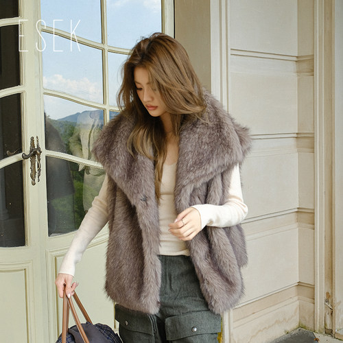 ESEK|潮流新品环保皮草马甲