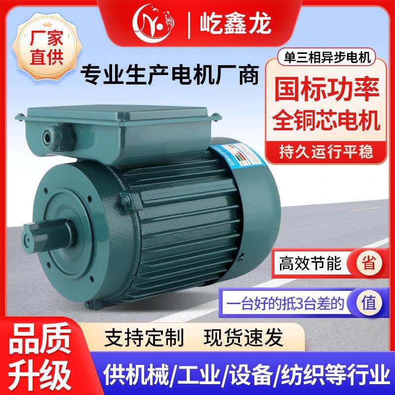 单相异步电机YL90减速机机械电动机0.75w1.1w1.5w2.2纯铜大功率