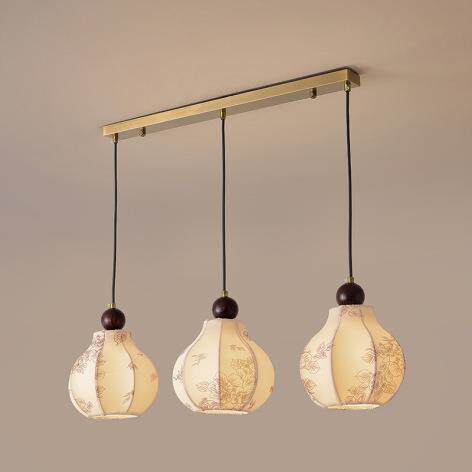 床头吊灯卧室主卧中古奶油风法式复古餐吧台厅过道玄关布艺小吊灯