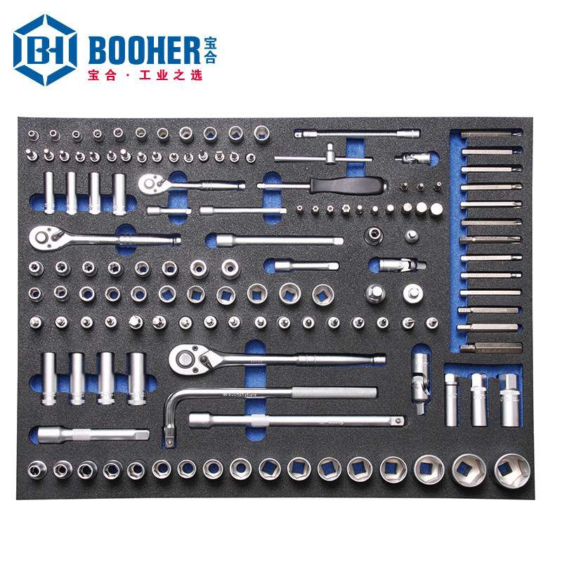 Booher宝合套装工具 BH1803340 136件6.3+10+12.5mm系列套筒组套