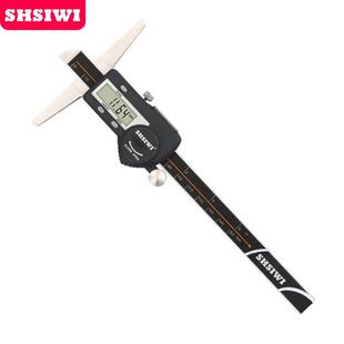思为 数显深度尺0-150游标深度卡尺200 电子深度计300深度规卡尺
