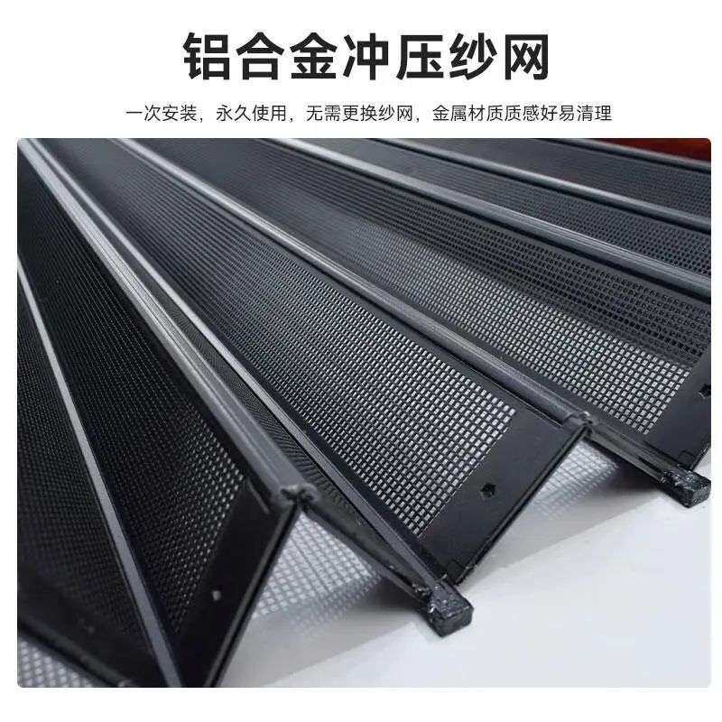 金刚网沙网防蚊推拉折叠隐形纱门家用客厅通风免打孔