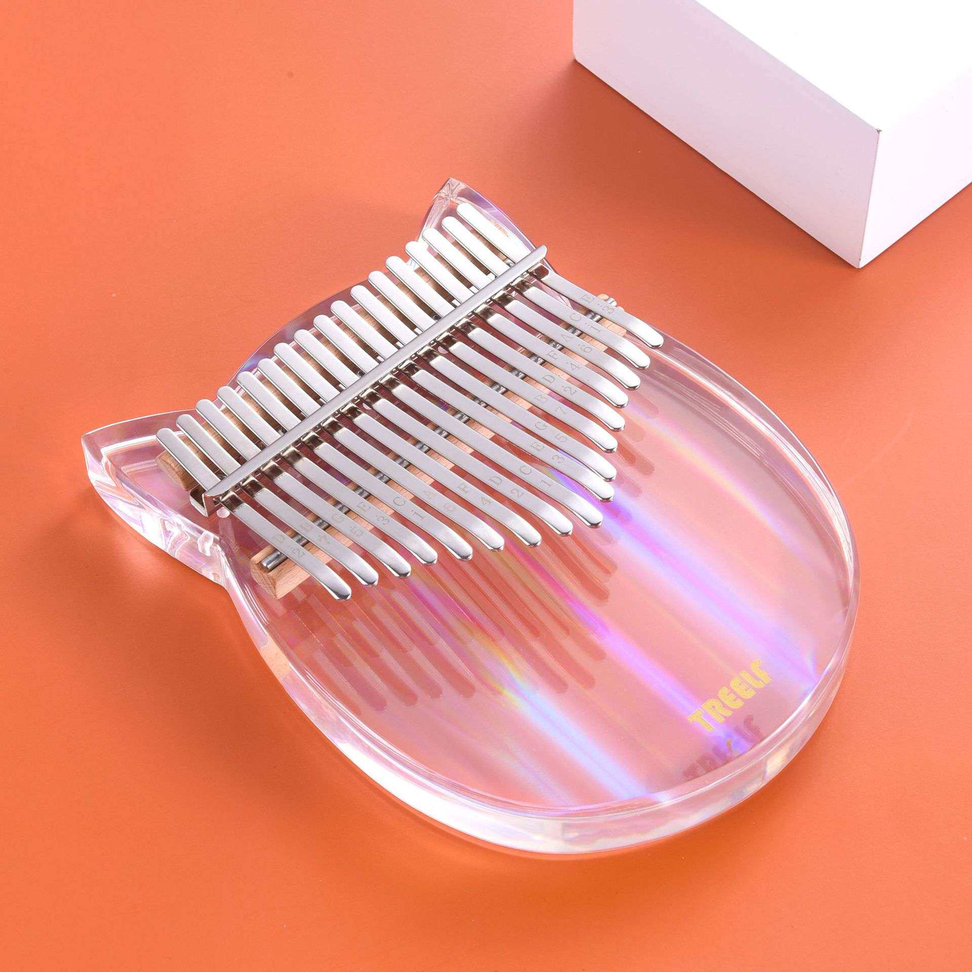 水晶拇指琴17音透明卡林巴 21键亚克力玻璃 TREELF kalimba