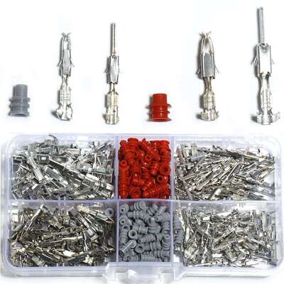 跨境 400PCS盒装 1.5/3.5mm 非绝缘插头压接销端子汽车连接器