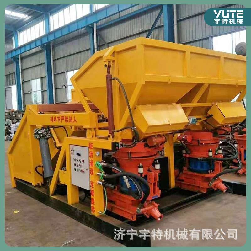 吊装式喷浆车隧道边坡双料斗混凝土喷浆机组自动上料机