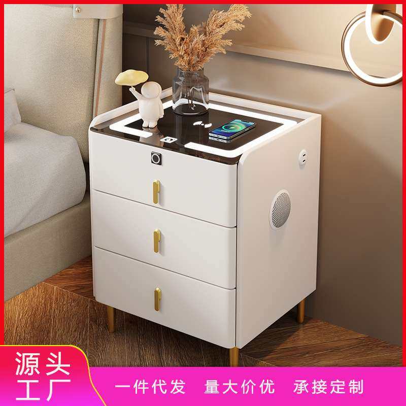 智能床头柜岩板床头桌三抽多功能无线充电现代简约卧室家用床边柜,鲜花速递/花卉仿真/绿植园艺,割草机/草坪机,淘宝优惠券,粉丝福利购,淘宝优惠卷
