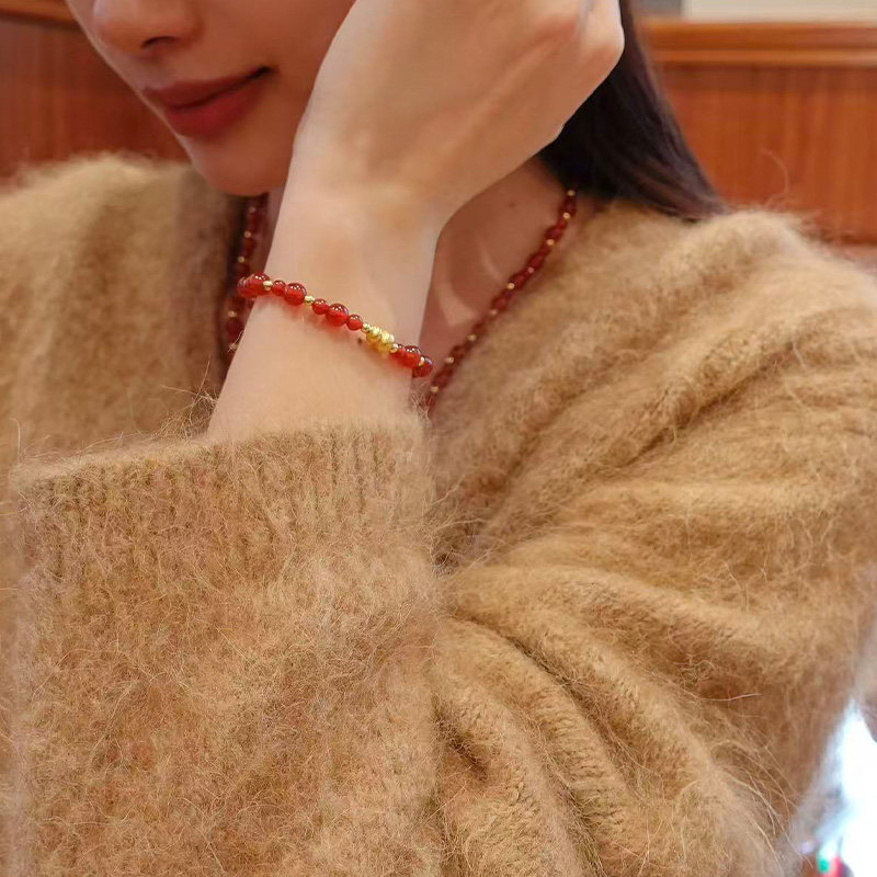 琳琯瑛红玛瑙项链组合套装女红色纯天然手链本命年生日礼物送妈妈,珠宝/钻石/翡翠,颈饰,淘宝优惠券,粉丝福利购,淘宝优惠卷