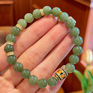 琳琯瑛和田玉手串手链女天然青黄口晴水散珠新中式礼物送女友饰品