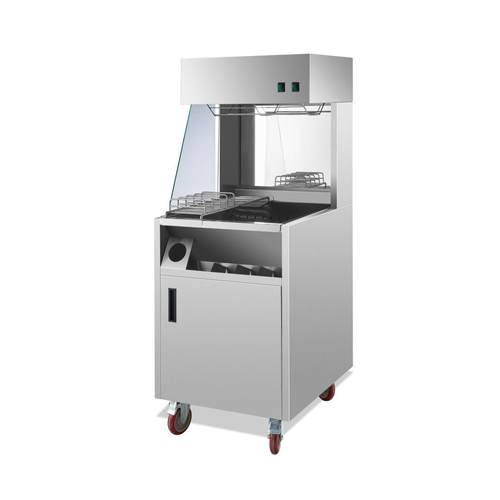 薯条工作站商用立式不锈钢薯条保温工作站摆摊保温台摆摊保温柜