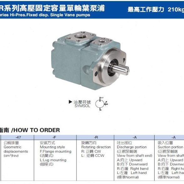 -F-LS85PRV2 26-E-F-7P叶片泵9台湾-RRV2PHR4R2RV2--F-2
