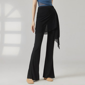 成人古典舞练功服形体裤 女现代舞遮臀假两件裙裤 微喇叭裤 舞蹈服装