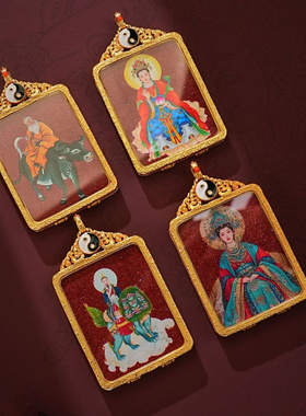 新款道家仙尊唐卡朱砂画布高含量