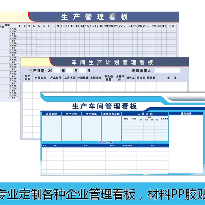 公司车间计划生产管理看板仓库宣传E看板 工厂宣传栏安全安全墙贴