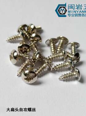 大扁头尖尾自攻TA2.3/2.6*5~12  镀镍  大扁头自攻螺丝  万个价