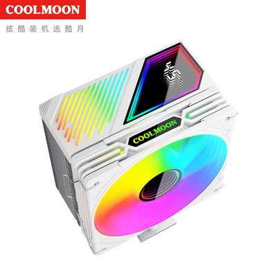 COOLMOON GT600数显CPU散热器台式主机ARGB多平台PWM静音cpu风扇