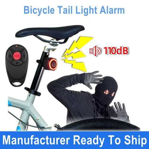 All-Weather Bicycle Safety Flashlight Auto-Brake LED Light