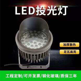 道路园林楼体外墙亮化投光灯厂家高品质户外防水七彩照树灯投射灯