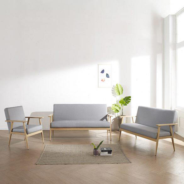 新款简易沙发田园皮艺双人单人沙发椅小户型客厅实木简约韩式沙发