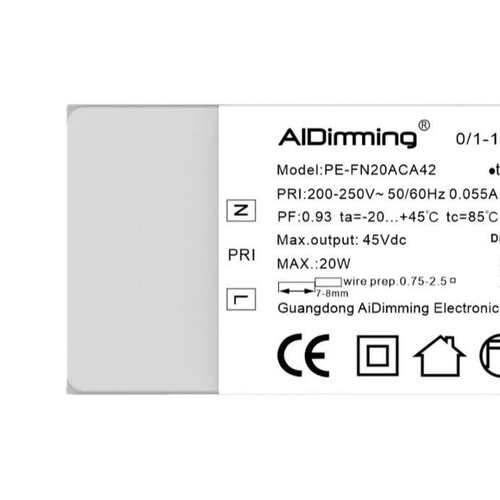 F10AA 艾迪明AIDimming无频闪深度调光0-10V调光电源10w