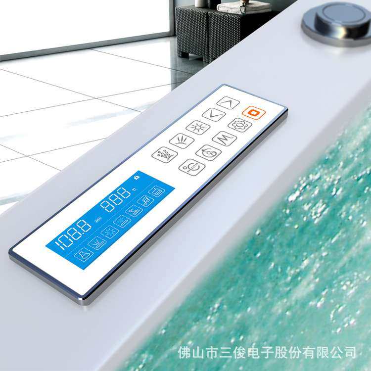 时尚1.5m浴缸成人按摩浴缸控制器 陶瓷按摩缸感应玻璃面板直供