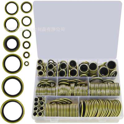 跨境 378PCS M6-M30 O型密封圈NBR丁腈橡胶圈组合密封垫圈套件