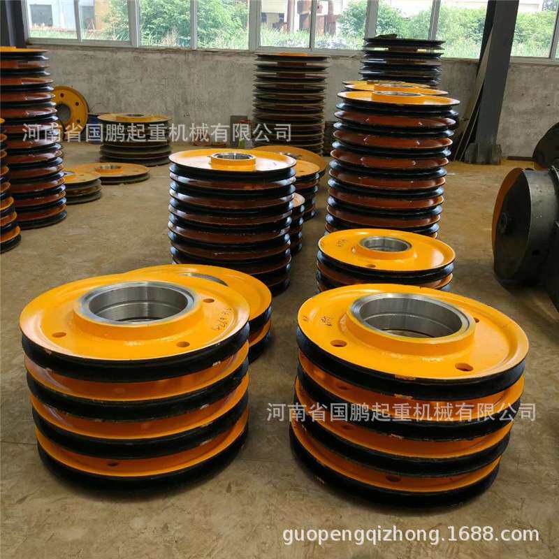 双梁吊钩滑车抓斗卷扬机滑轮20吨带夹轮铸钢轧制起重机定滑轮组