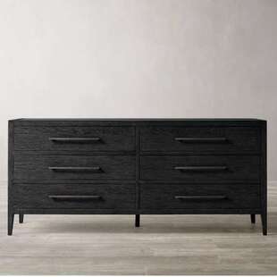 RH法式乡村复古实木仿古做旧抽屉六斗柜卧室客厅收纳储物柜餐边柜