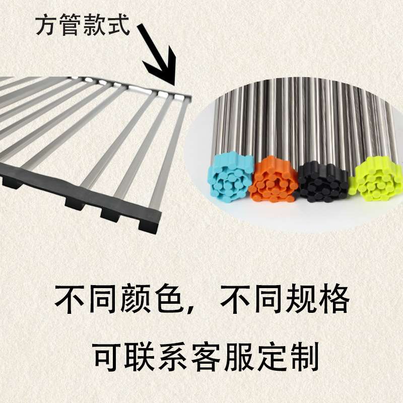 厨房不锈钢沥水架蔬果置物架滴水架可折叠多功能收纳沥干架