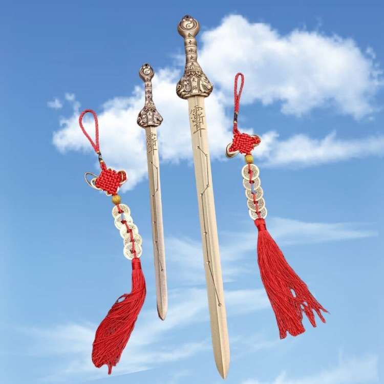北斗七星天师铜剑紫薇讳铜剑挂件居家装饰品