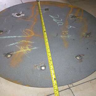 抛丸机配件大圆板高铬大圆盘650直径8孔耐磨护板