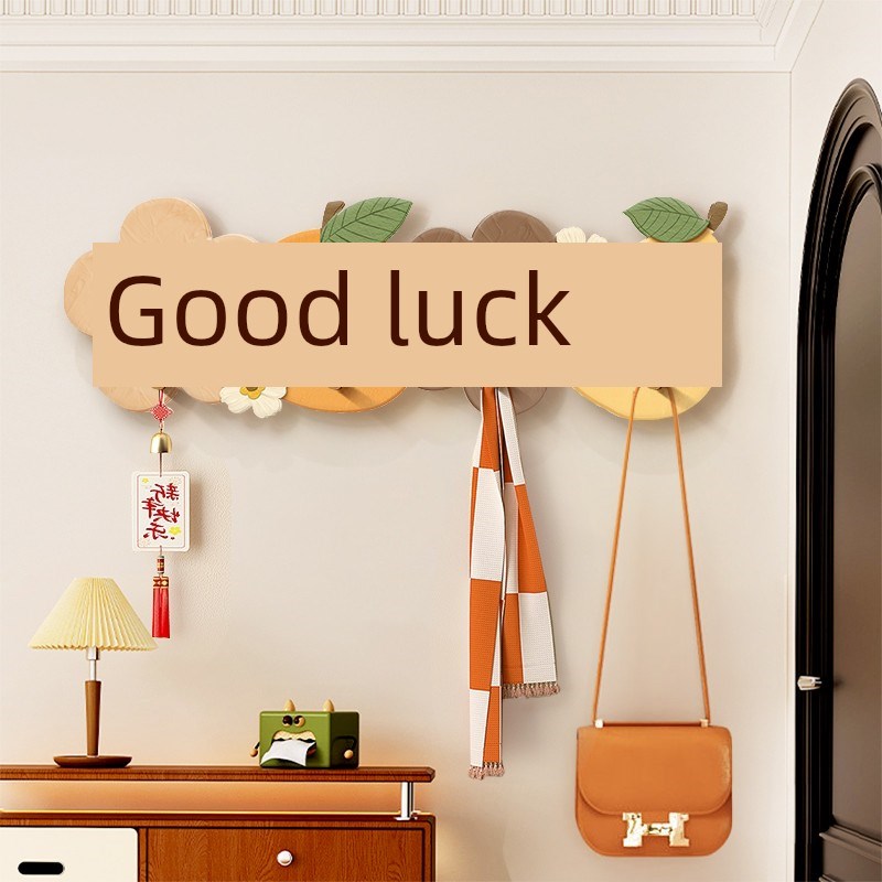 好运穿孔板储物架家庭墙实y木装饰储物架创意形状展示架挂钩