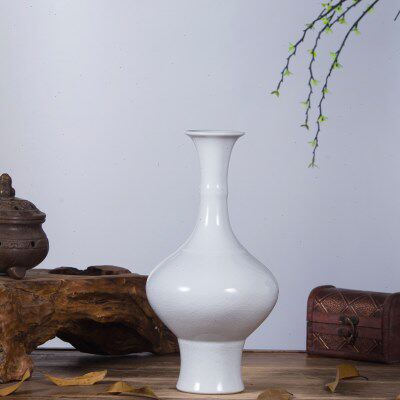 清官窑开片绶带裂纹釉扁瓶 古董古玩 仿古做旧瓷器 旧货收藏