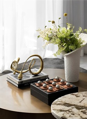 可凡创意客厅茶几桌面软装摆件组合现代简L约样板间别墅装饰柜饰