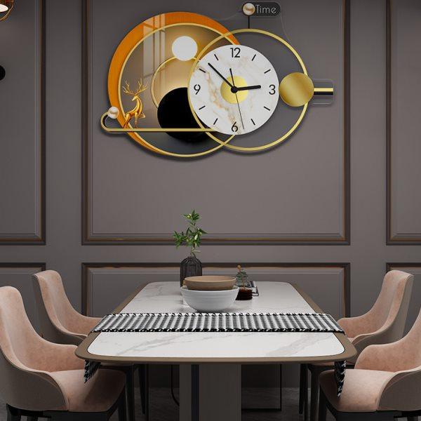 挂钟轻奢现代简约客厅家用时尚装饰钟表网红创意大气餐厅挂墙时钟,家居饰品,挂钟,淘宝优惠券,粉丝福利购,淘宝优惠卷