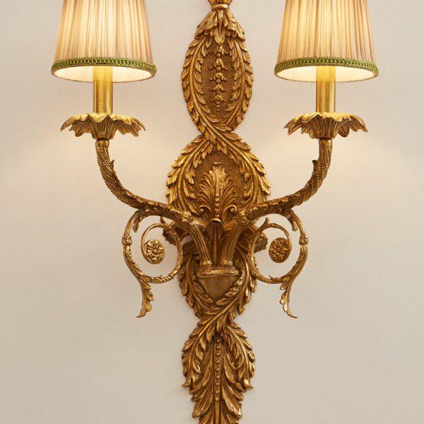 全铜古典灯具铜灯法式卧室床脱蜡头客厅灯欧式书房壁灯奢华别墅饰